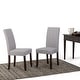 preview thumbnail 74 of 111, WYNDENHALL Normandy Transitional Parson Dining Chair (Set of 2) - 18.1"w x 18.5" d x 39.4" h Dove Grey