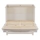 preview thumbnail 13 of 18, Full Size Murphy Platform Bed with USB Port and a Large Drawer, Space-Saving Wall Bed,Cabinet Hideaway Storage Bed, White