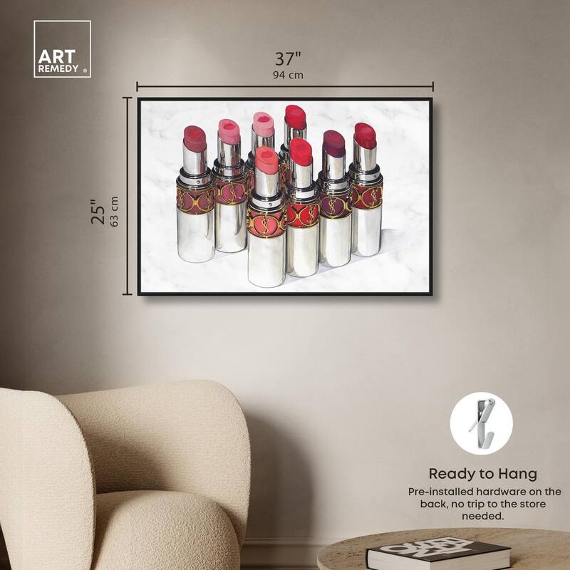 Doll Memories - Lipsticks 22 Canvas by Art Remedy