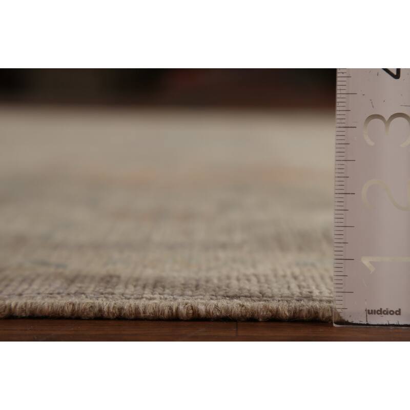 Earth Tone Oushak Vegetable Dye Turkish Area Rug Handmade Wool Carpet - 9'4"x 11'8"