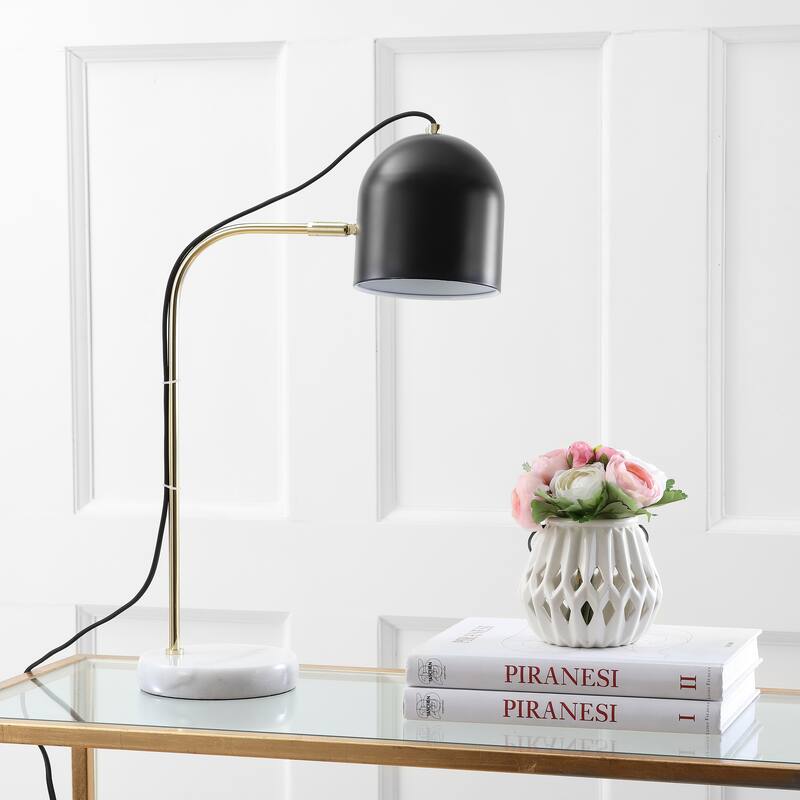 SAFAVIEH Lighting 24-inch Drina Gold/ Black Task LED Table Lamp. - 16" W x 8" D x 24" H