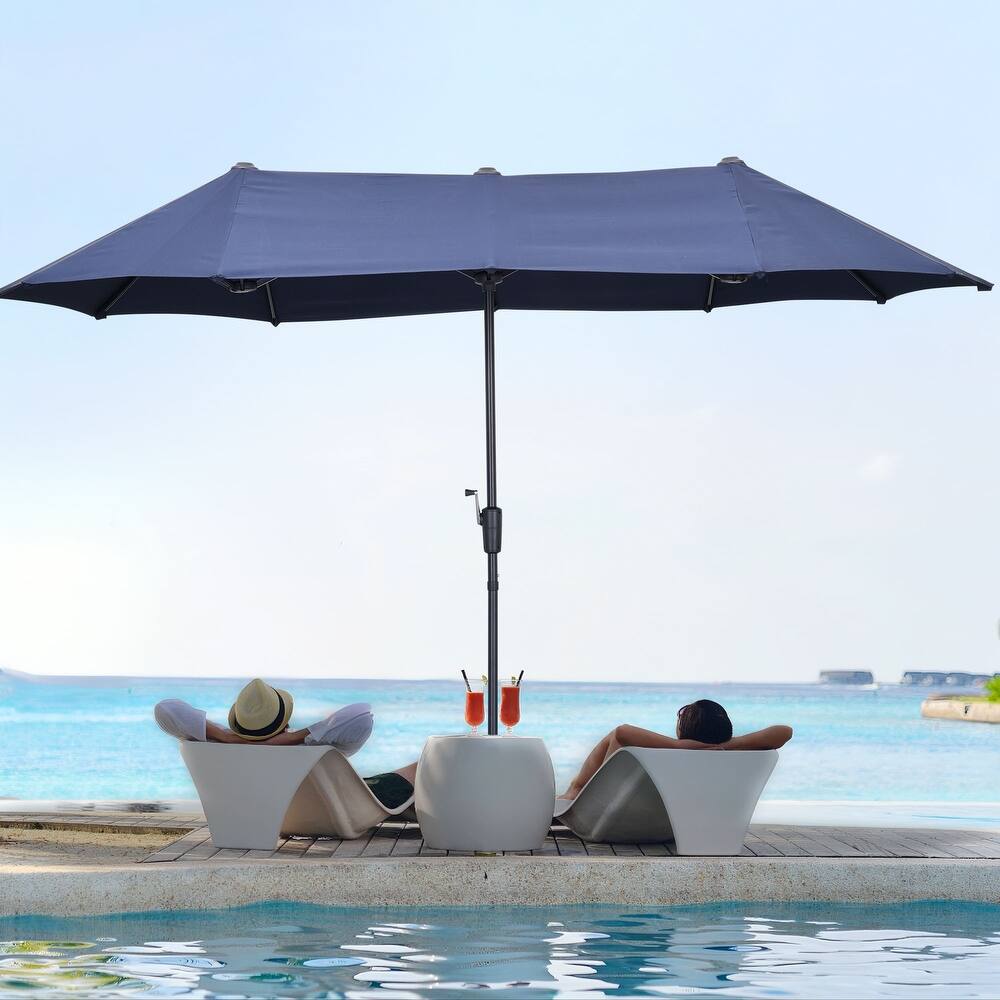 Autlaycil 13 FT Patio Umbrella with Sun Protection & Easy Crank