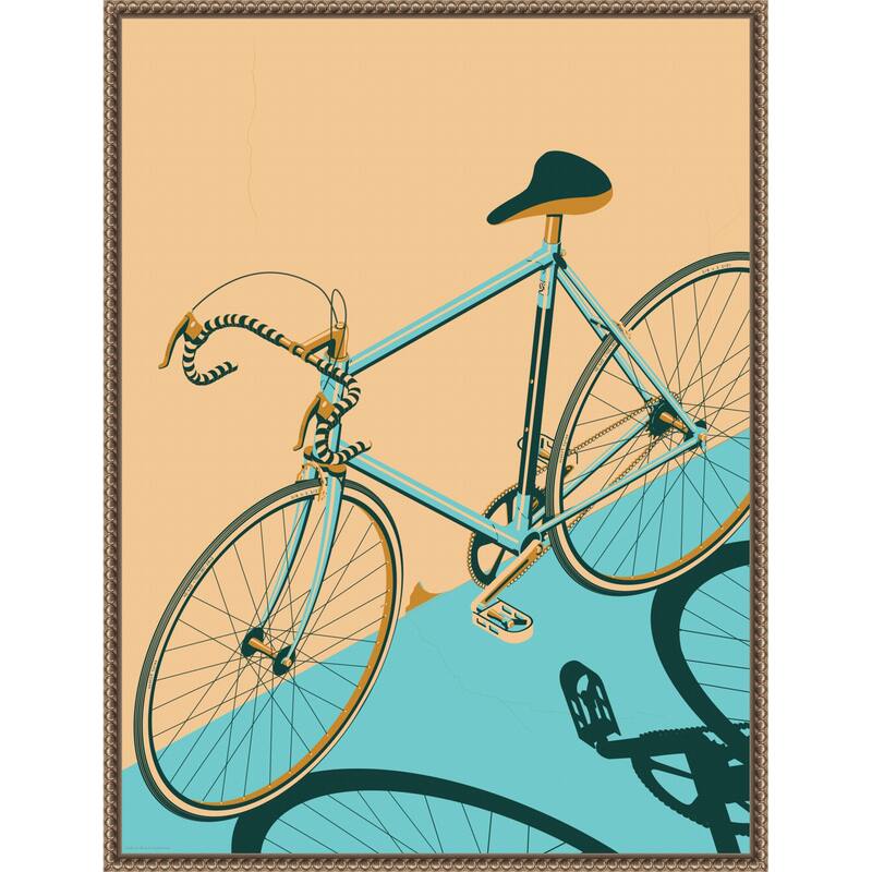 Isometric Bicycle by Wyatt 9 (23 x 30 in.), Framed Canvas Wall Art Print