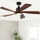 preview thumbnail 148 of 157, YUHAO SylvanAir Modern 52 in. Flush Mount Outdoor/Indoor Ceiling Fan with 3 Solid Wood Blades and DC Reversible Motor