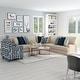 preview thumbnail 1 of 4, Caledonia Transitional Ivory Chenille Sectional and Chair Set by Furniture of America