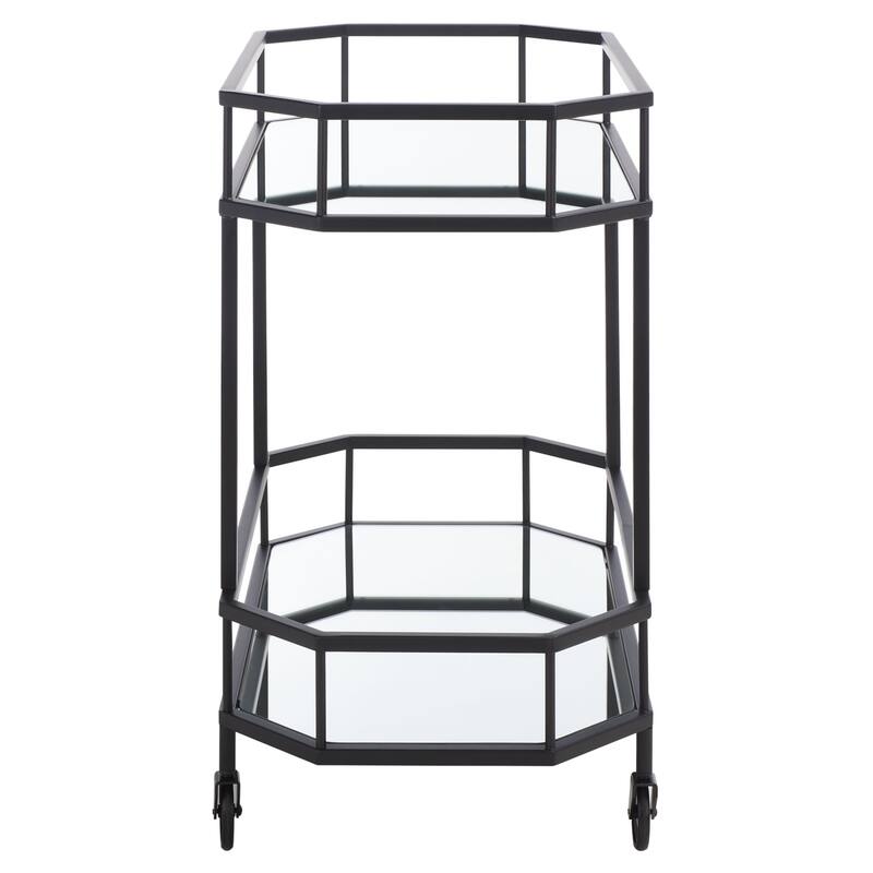 SAFAVIEH Katica 2-Tier Octagon Bar Cart - 29.6" x 16.5" x 29.8" - 30Wx17Dx30H