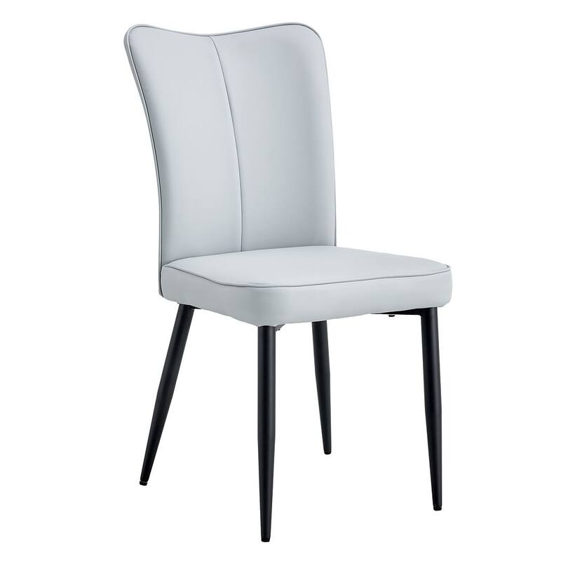 Modern PU Leather Minimalist Dining Chairs Set of 4