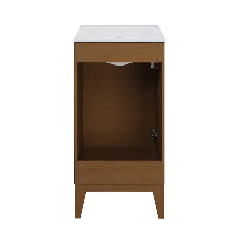 Cascade 18" Bathroom Vanity In Walnut