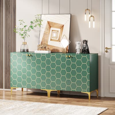31.5'' Modern Accent Storage Cabinet for Living Room Kitchen (Set of 2 )
