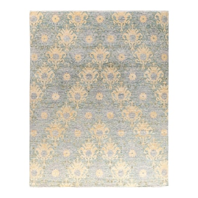 Modern One-of-a-Kind Handmade Area Rug - Gray, 8' 2" x 10' 2" - 8' 2" x 10' 2"