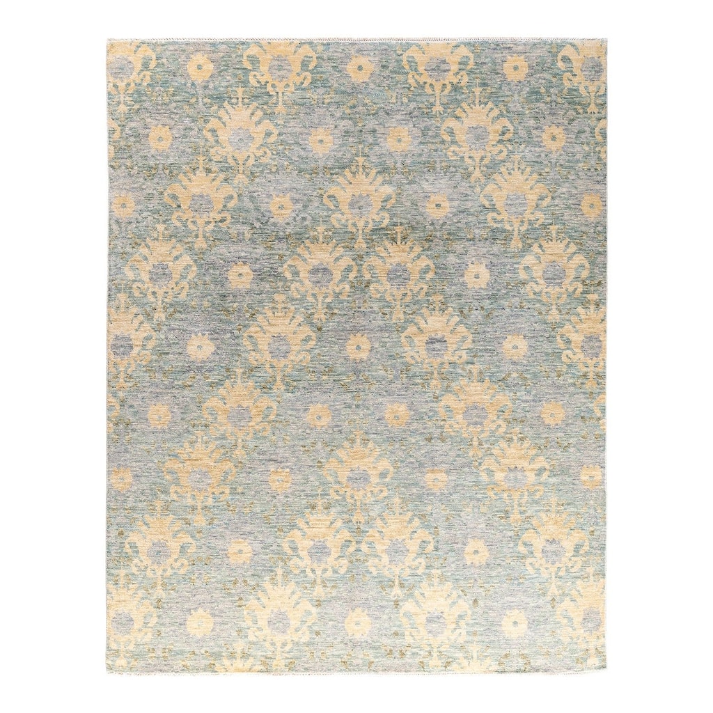 Modern One-of-a-Kind Handmade Area Rug - Gray, 8' 2" x 10' 2" - 8' 2" x 10' 2"