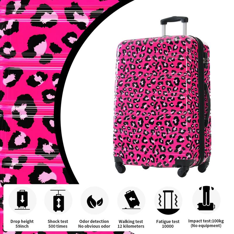Classic 3 Piece Hardshell Carry-On Luggage Set, PC Durable Lightweight Suitcase with TSA Lock and Spinner Wheels, for Travel