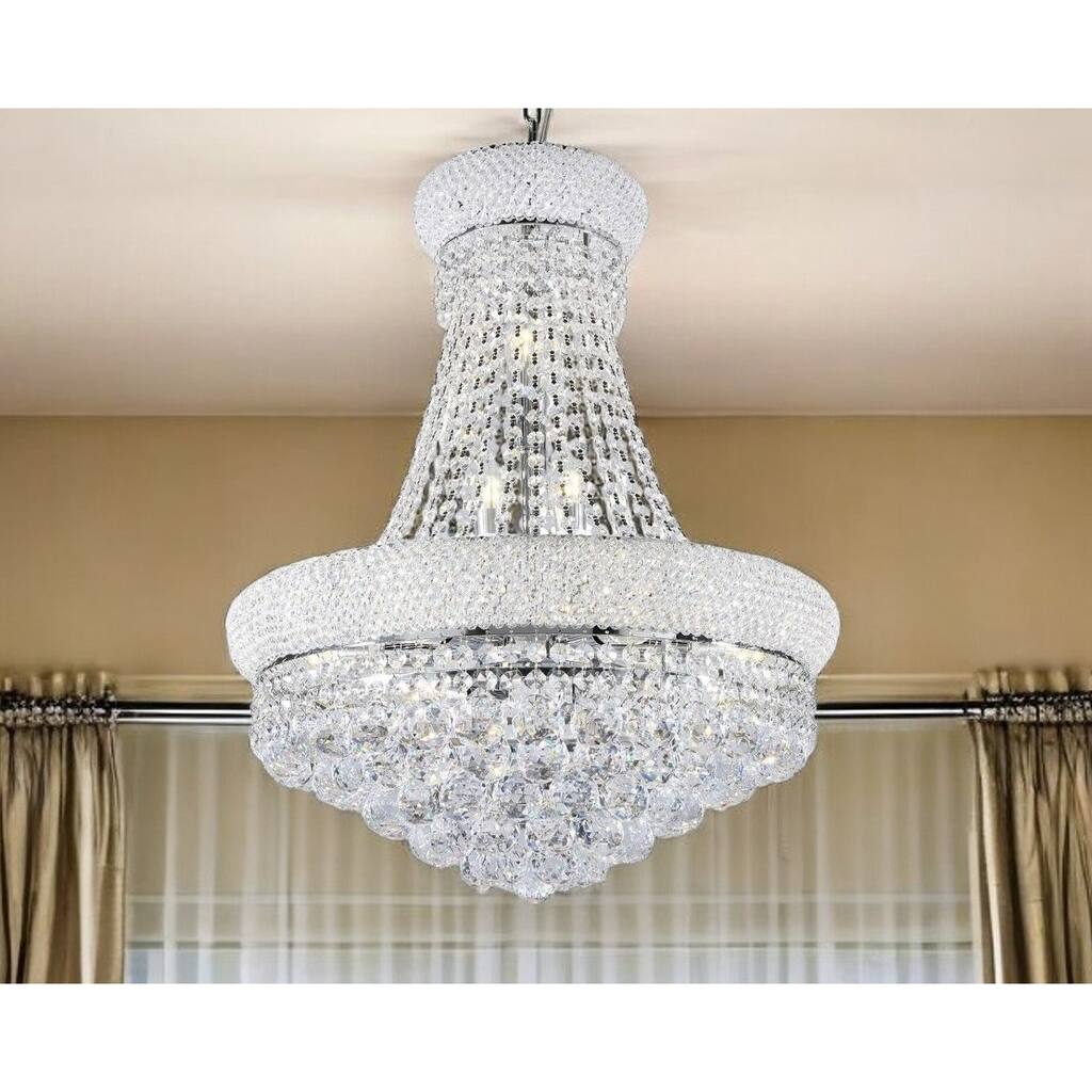 HomeRoots Lantern Empire Transparent Glass Led Ceiling Light With Clear Shades - 21' X '26' X '21