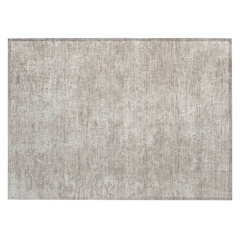 Machine Washable Indoor/ Outdoor Abstract Solid Chantille Rug