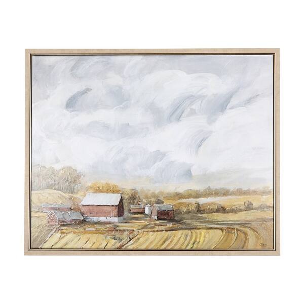 slide 2 of 16, Farmland View I (44 x 54) Framed Canvas Art Print I Large