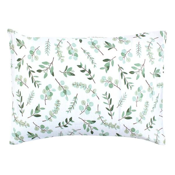 slide 1 of 1, Hudson Baby Infant Girl Cotton Toddler Pillow Case, Eucalyptus, One Size - Eucalyptus Eucalyptus - One Size