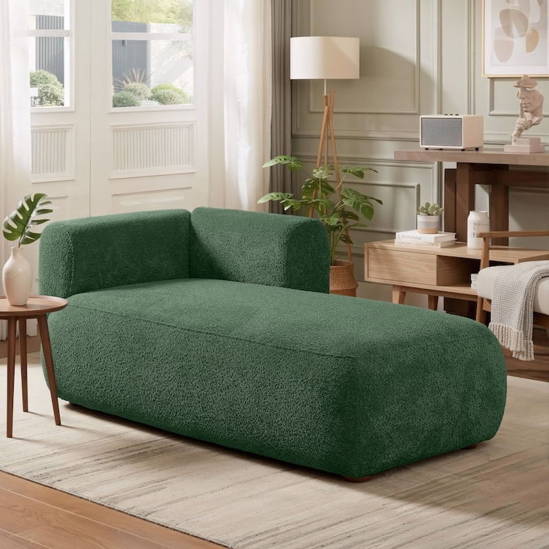 Upholstered Chaise Lounge, Quick assembly and maintenance - Green