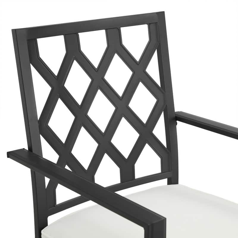 Patio Festival Outdoor Swivel Bar Stool with White Cushion (2-Pack)