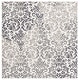 preview thumbnail 3 of 5, SAFAVIEH Pyramid Abhilasha Glam Rug 6'7" Square - Ivory Grey/Charcoal - Square