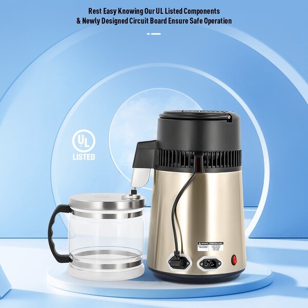 CO-Z 1.1 Gallon Countertop Water Distiller 750W Distilled Water