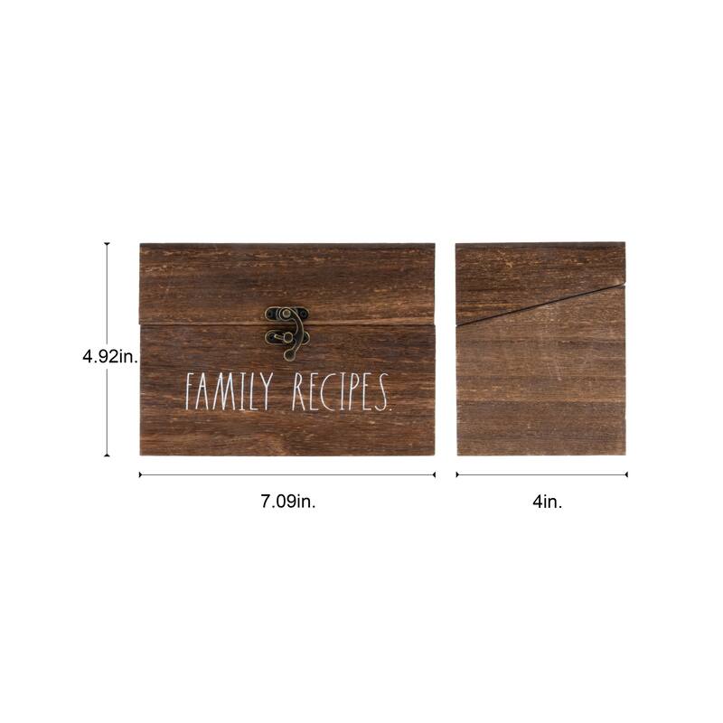 Rae Dunn Antique Recipe Box - Dividers not Included