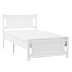 preview thumbnail 1 of 26, Modern Twin Wood Bed Frame with Geometric Headboard, Solid Pine Construction White