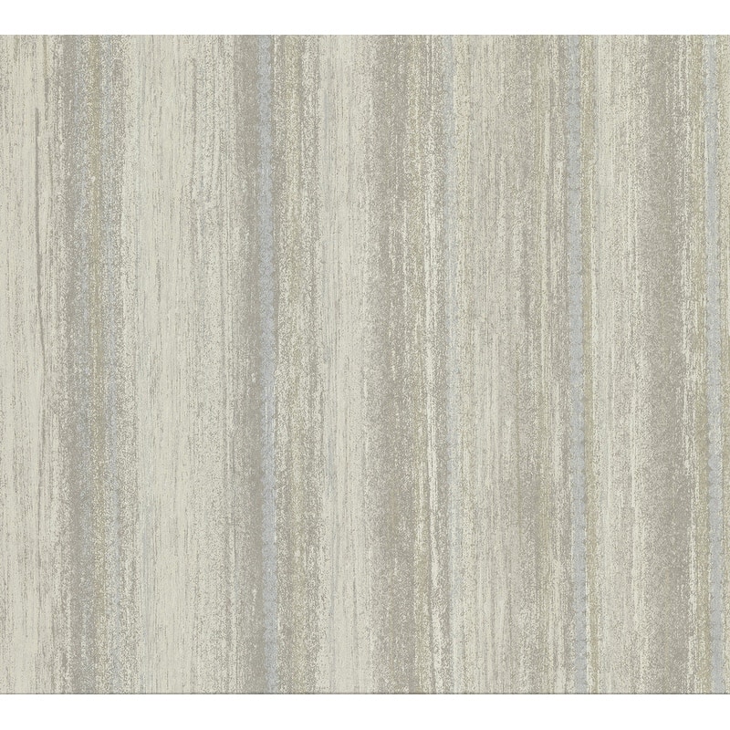 Brewster Zazie Neutral Stripe Texture Wallpaper - 21in x 396in x 0.025in