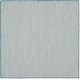 preview thumbnail 83 of 119, Nourison Courtyard Indoor/Outdoor Modern Geometric Area Rug 4' x Square - Ivory/Aqua