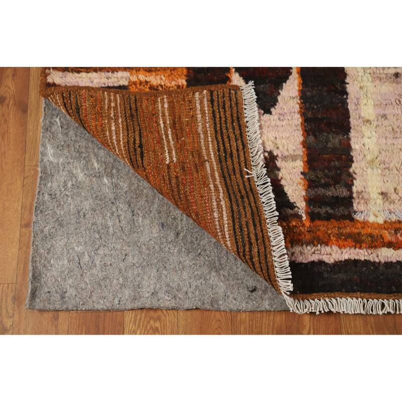 Geometric Moroccan Area Rug Handmade Bedroom Wool Carpet - 6'11" x 9'10"