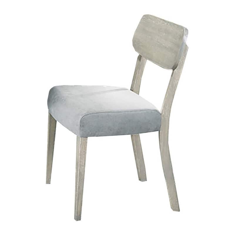 Natural/Gray Fabric Upholstered Wood Frame Dining Chair, Sturdy Dining Chair for Dining Rooms - 21.75