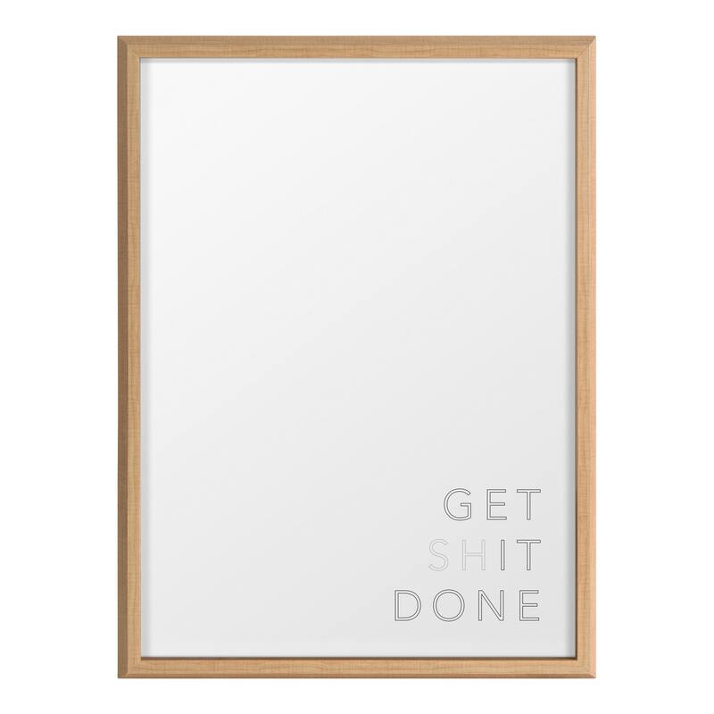 Kate and Laurel Blake Get It Done Framed Printed Glass by The Creative Bunch Studio - 18x24