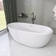 preview thumbnail 1 of 7, Acrylic Free Standing Tub - Classic Oval Shape Soaking Tub 59x30