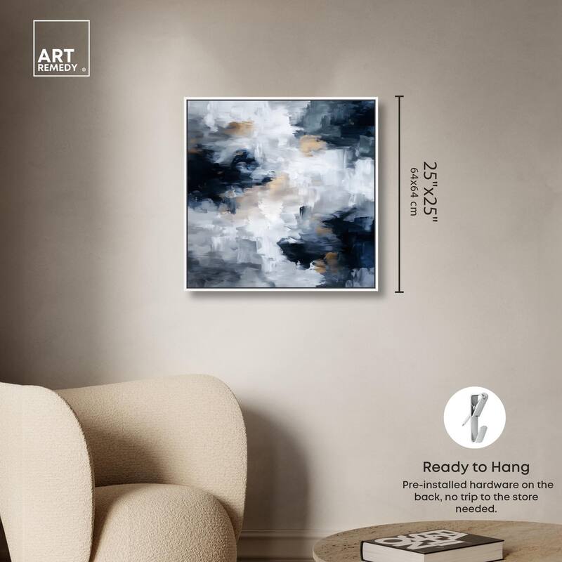 Midnight and Ivory II Canvas by Art Remedy