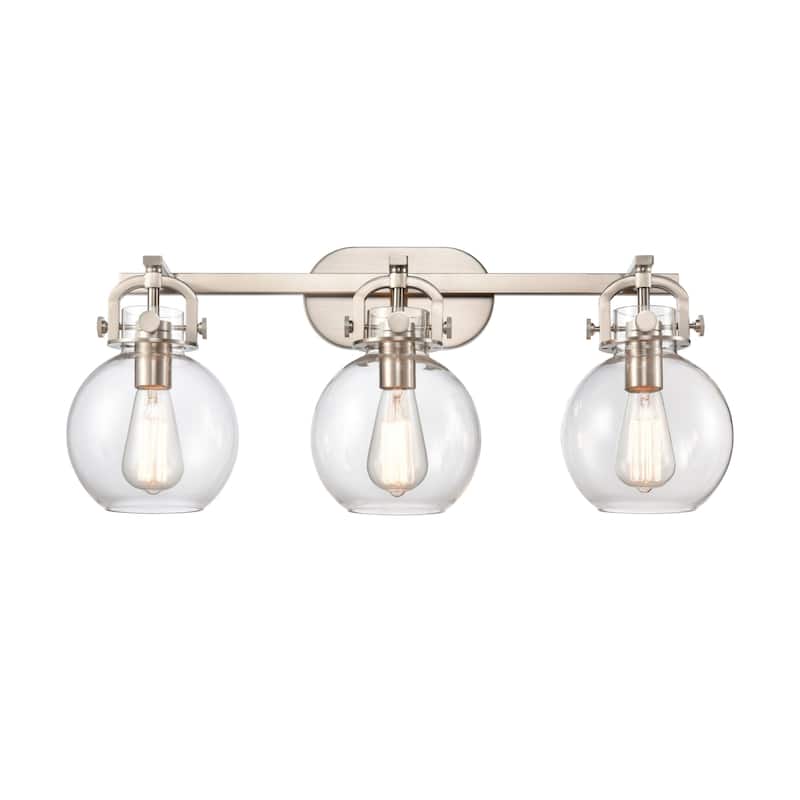 Innovations Lighting 410-3W-12-27 Sphere Vanity Sphere 3 Light 27" - Brushed Satin Nickel / Clear