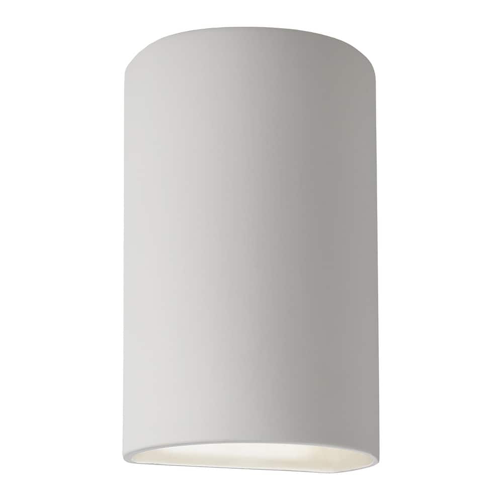Justice Design Ambiance - Large ADA Cylinder Wall Sconce - Closed Top (Outdoor) - Replaceable Bulb