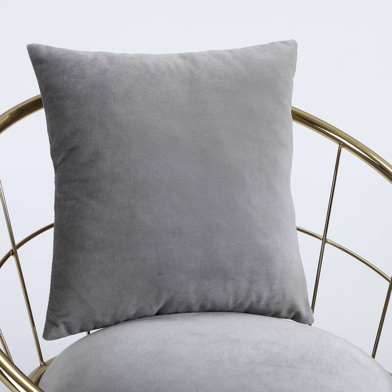 Set of 2 Velvet Bar Chair with Gold Plated Adjustable Height and 360 Degree Rotation