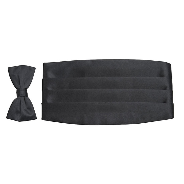 Black Jacob Alexander Cummerbund and Bowtie Gift Set