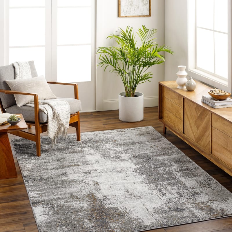 Livabliss Industrial San Francisco Abstract Area Rug - 5'3" x 7' - Grey