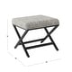 preview thumbnail 18 of 53, Porch & Den Boucher Modern Metal X-base Square Ottoman