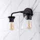 preview thumbnail 5 of 33, Kondo 6.38" Modern Farmhouse Iron LED Vanity, Oil Rubbed Bronze/Clear by JONATHAN Y