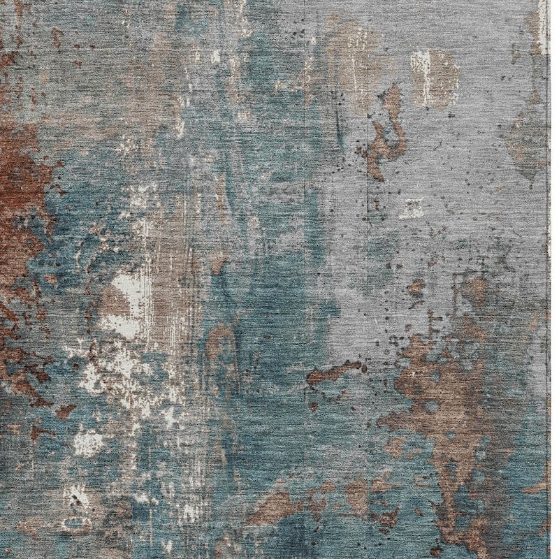 HomeRoots Abstract Transitional Rectangle Outdoor Rug