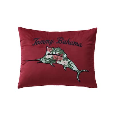 Tommy Bahama Holiday Marlin Red Throw Pillow