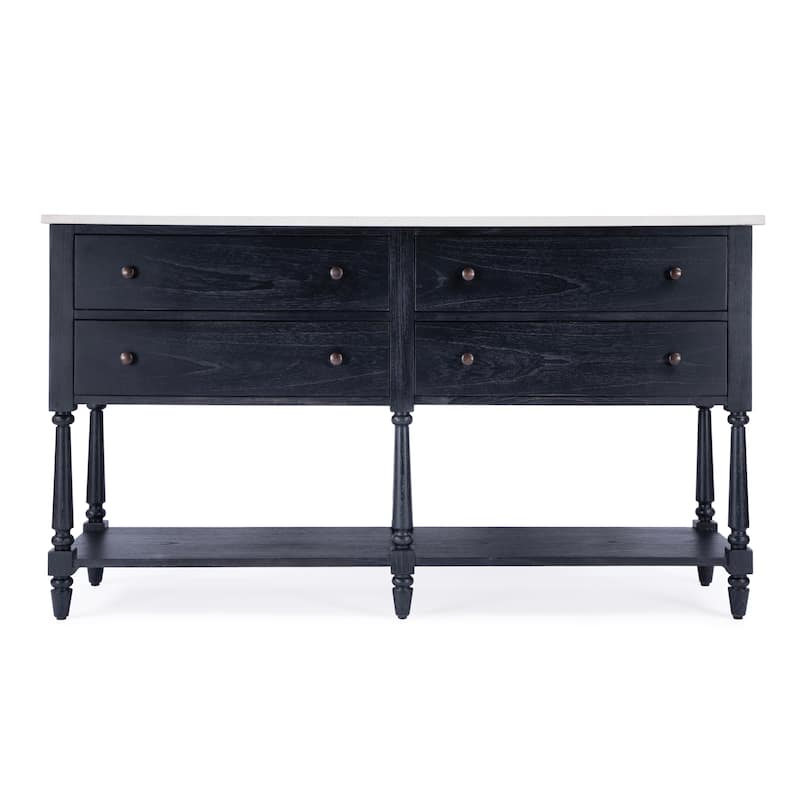 Danielle Genuine Marble 4-Drawer Sideboard