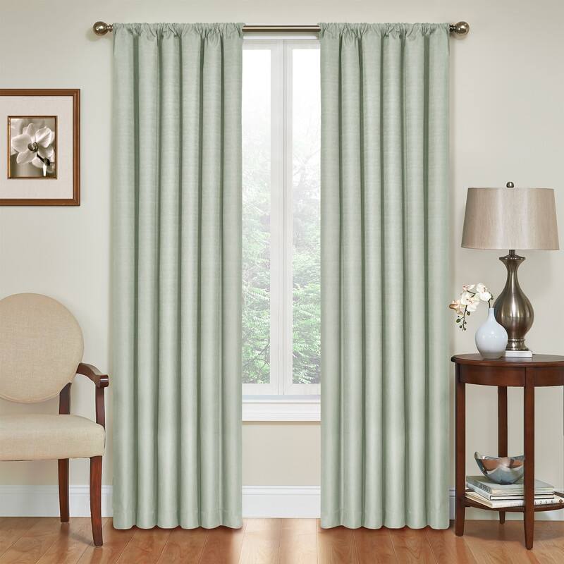 Eclipse Kendall Blackout Window Curtain Panel - 63 Inches - Spa