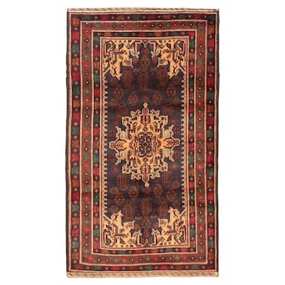 Teimani Navy Rug 3'10" x 6'8" - 3'10 x 6'8