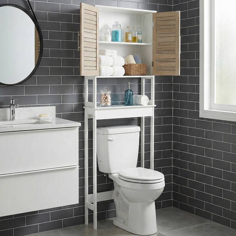 Stockholm Over The Toilet Storage Cabinet Space Saver - 24.80"L x 9"W x 70.50"H