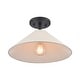 preview thumbnail 4 of 4, Elk Home Rydell Black With White Parchment Shade 1 Light Semi Flush
