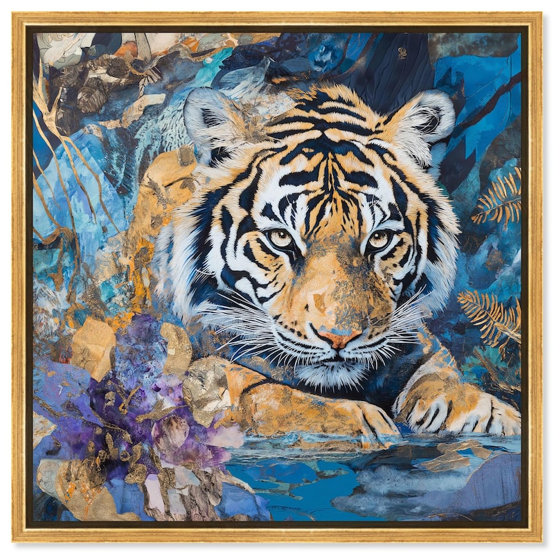 King of the Jungle Canvas by Art Remedy - 40" x 40" - Gold
