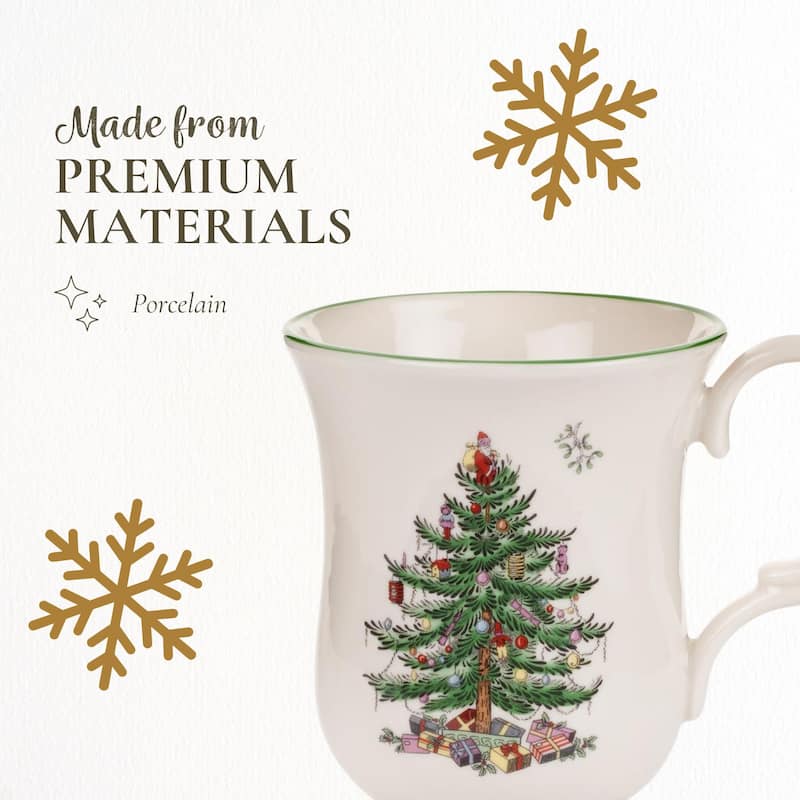 Spode Christmas Tree Romantic Shape Footed Mug
