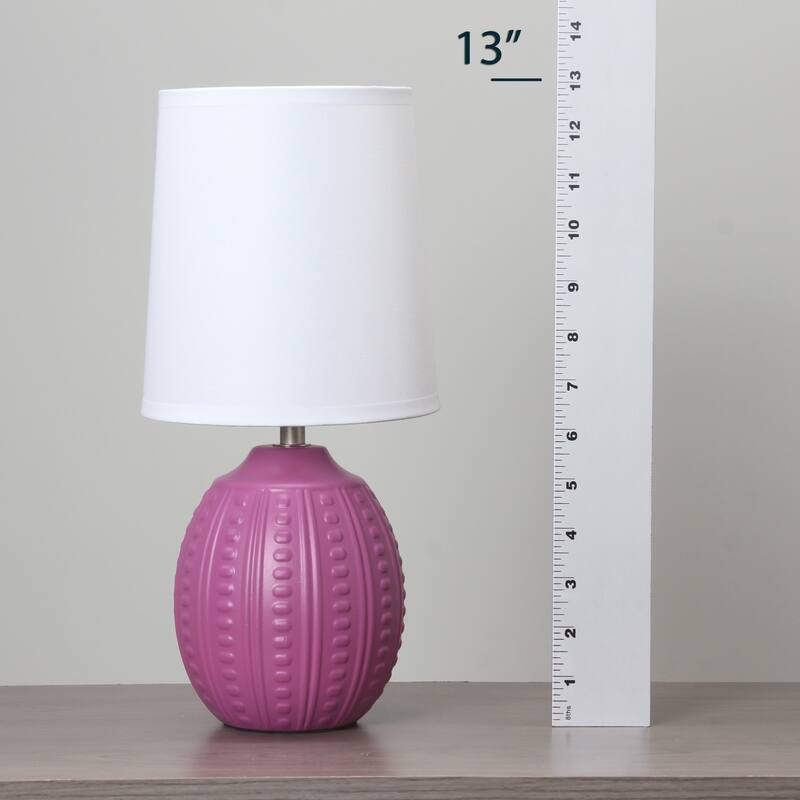 Mini Oval Table Lamp with Tapered Shade - 12.5" - Pink